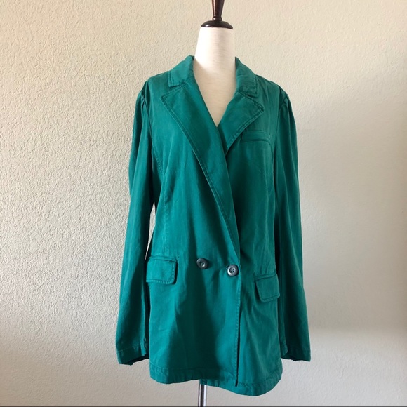Free people green trench coat size M - Picture 2 of 4